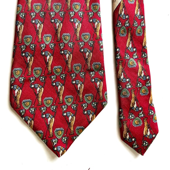 Salvatore Ferragamo golfer tie! 100% silk, made in Italy - Picture 2 of 4